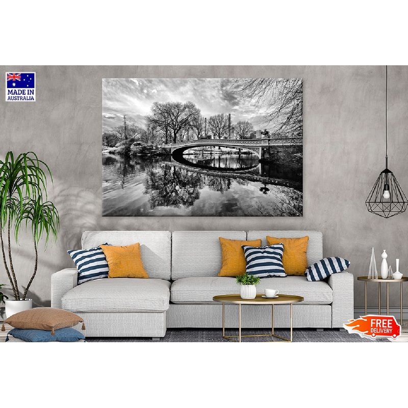 Bow Bridge Central Park B&W View Print 100% Australian Made
