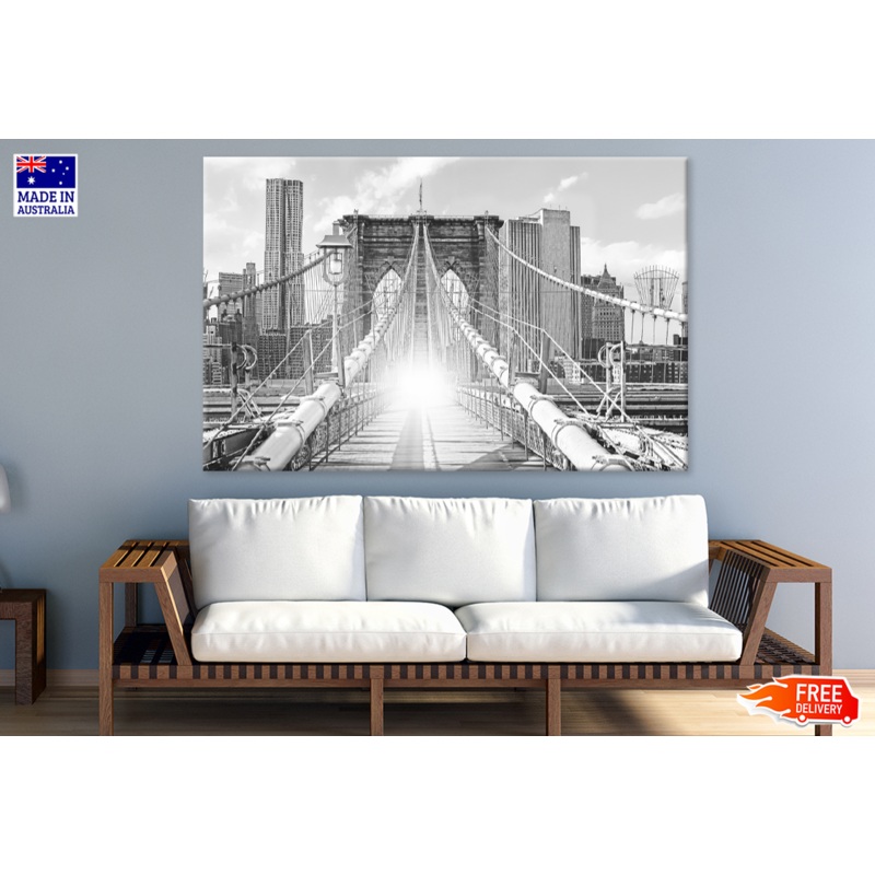 Bridge & City B&W Photograph Print 100% Australian Made