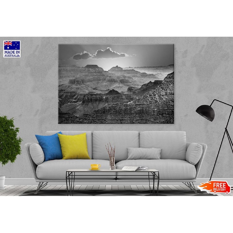 Grand Canyon Sunrise B&W View Photograph Print 100% Australian Made