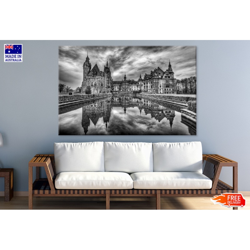 Moszna Castle Museum B&W Photograph Print 100% Australian Made
