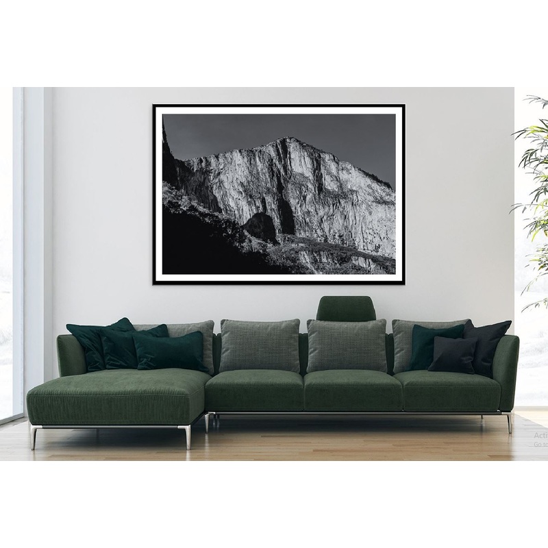 Mountain Hill B&W View Photograph Home Decor Premium Quality Poster Print Choose Your Sizes