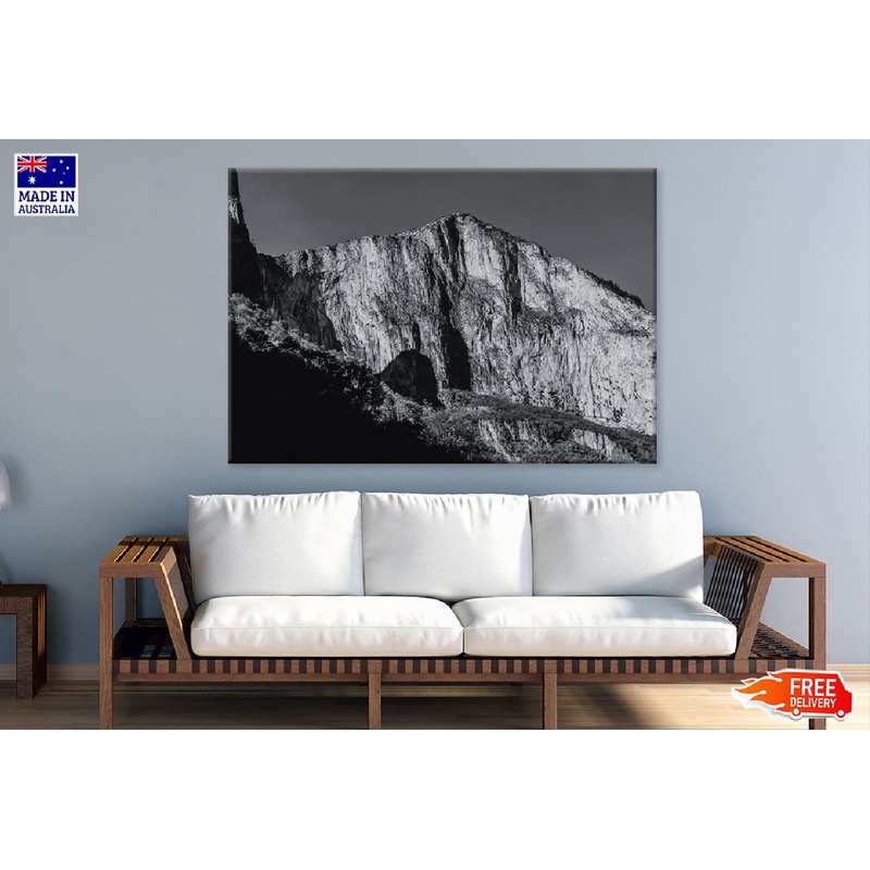 Mountain Hill B&W View Photograph Print 100% Australian Made