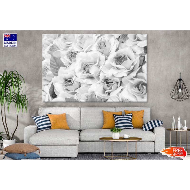 Rose Flowers B&W Photograph Print 100% Australian Made