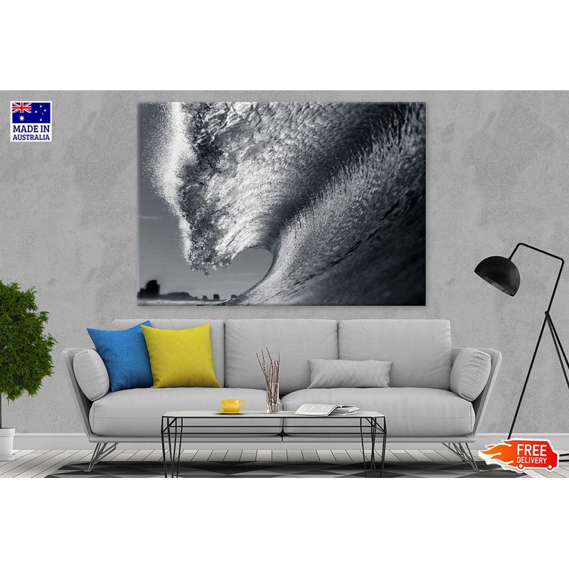Sea Surf Wave View B&W Photograph Print 100% Australian Made
