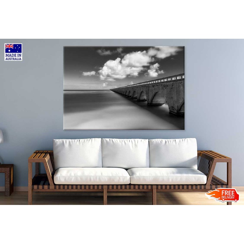 Seven Mile Bridge Florida B&W View Photograph Print 100% Australian Made