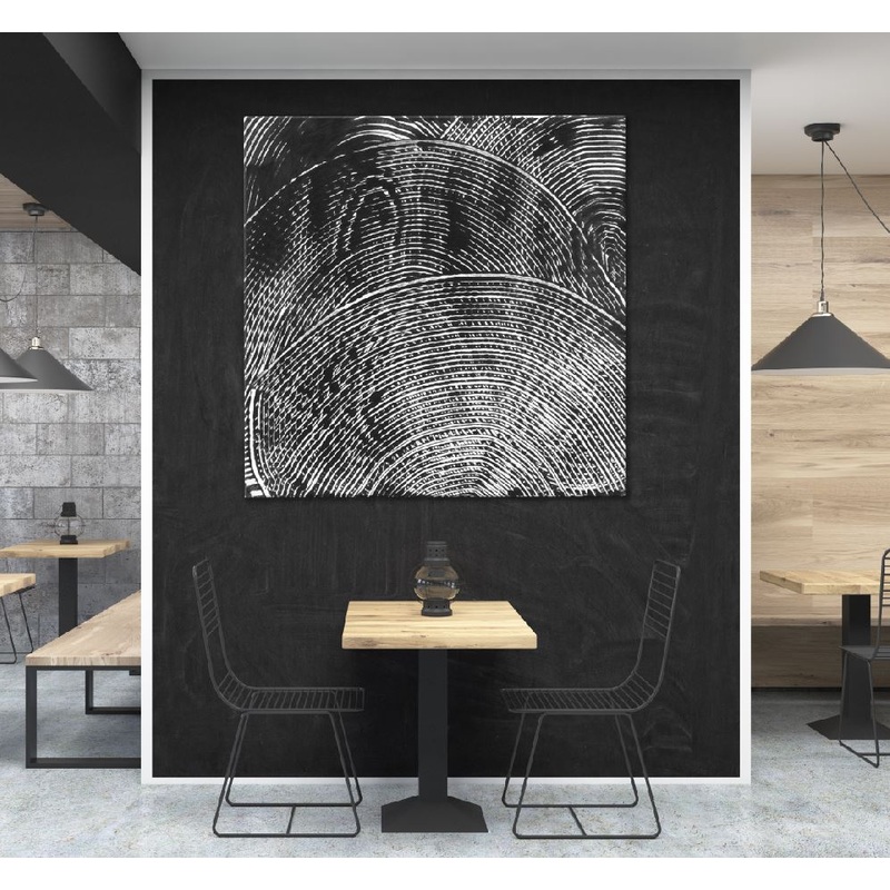 Square Canvas Abstract B&W Monotype Design High Quality Print 100% Australian Made