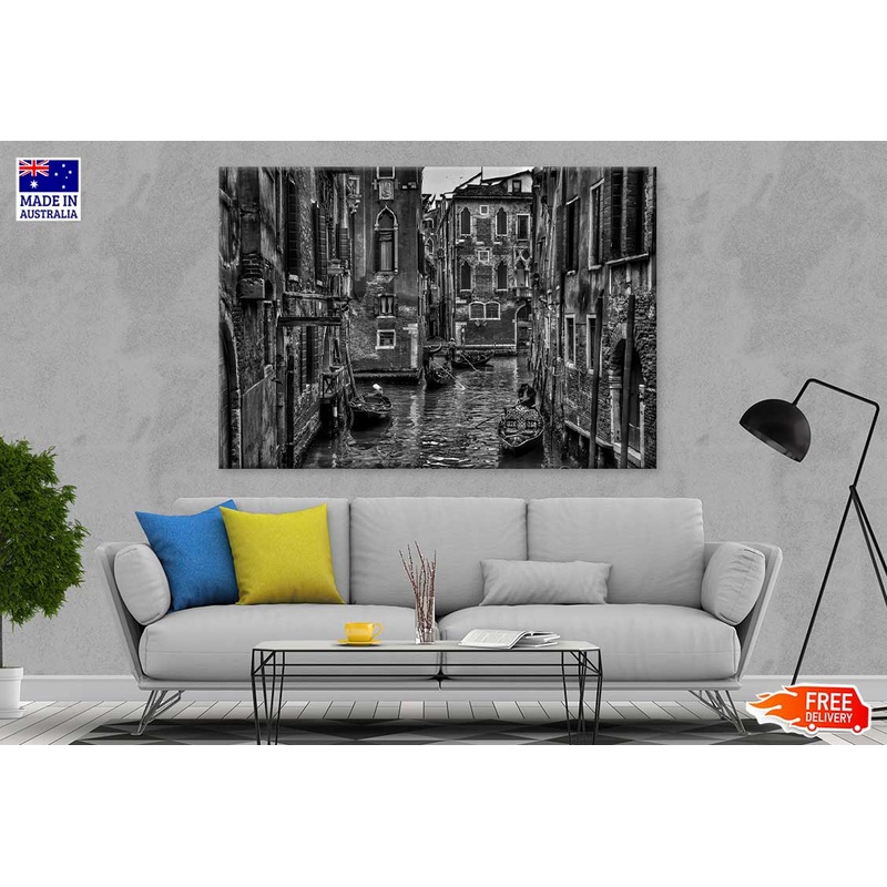 Venice City Lake B&W View Photograph Print 100% Australian Made