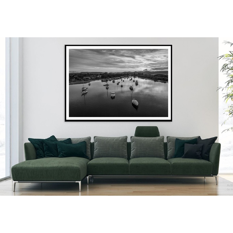 Woy Woy on Central Coast B&W View Photograph Home Decor Premium Quality Poster Print Choose Your Sizes