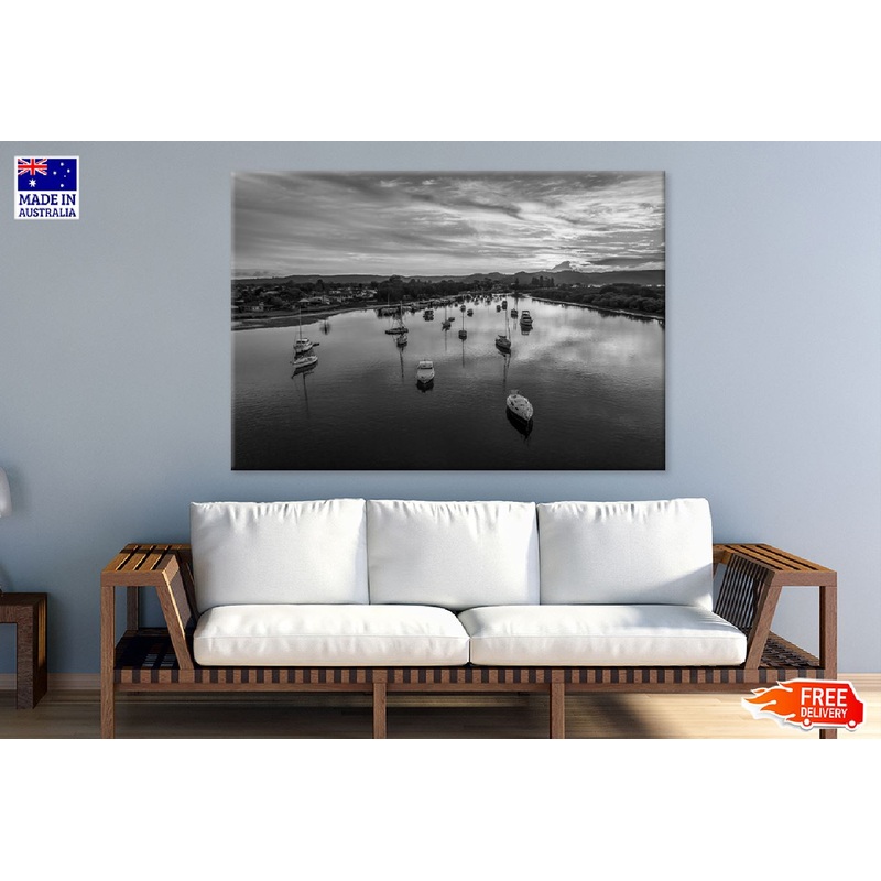 Woy Woy on Central Coast B&W View Photograph Print 100% Australian Made