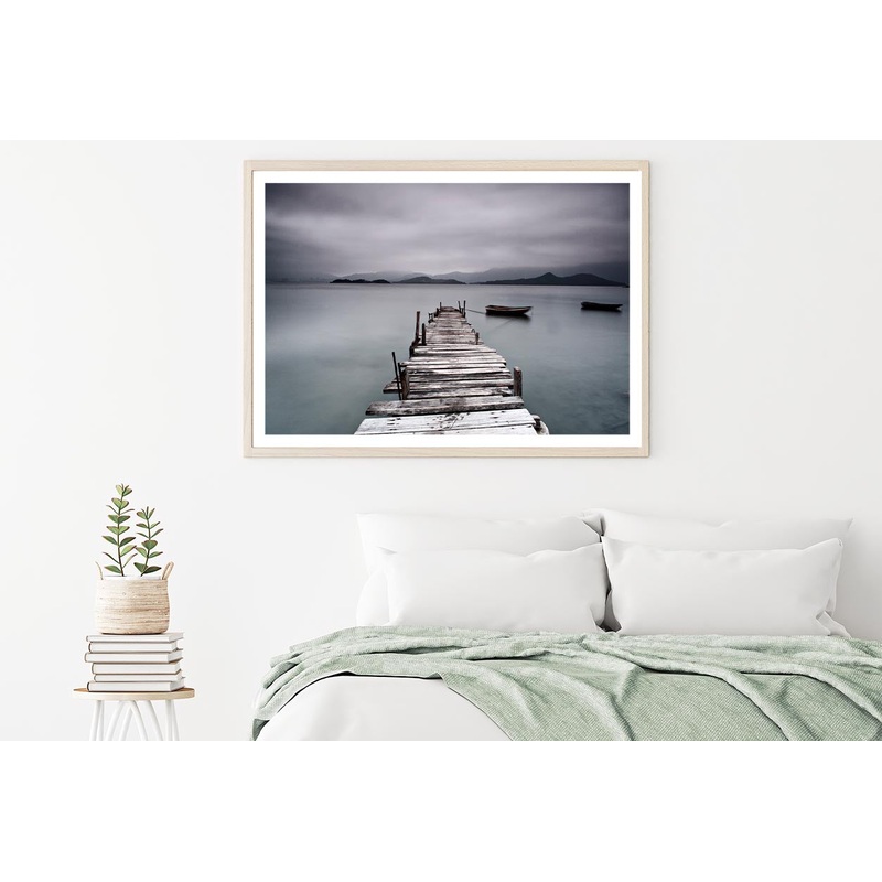 Look On Pier and Boat Home Decor Premium Quality Poster Print Choose Your Sizes