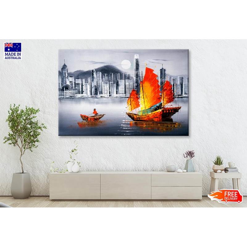 Victoria Harbor, Hong Kong Wall Art Decor 100% Australian Made