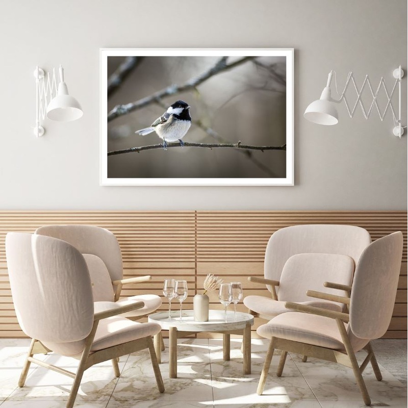 Bird on a Tree Closeup Photograph Home Decor Premium Quality Poster Print Choose Your Sizes