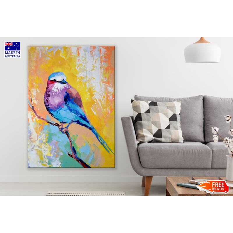 Colorful Bird Abstract Painting Print 100% Australian Made