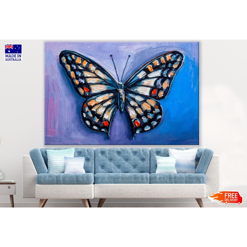 Colorful Butterfly Oil Painting Print 100% Australian Made