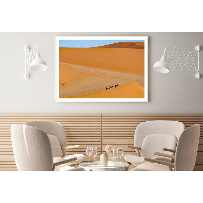 Animals on Desert Photograph Home Decor Premium Quality Poster Print Choose Your Sizes
