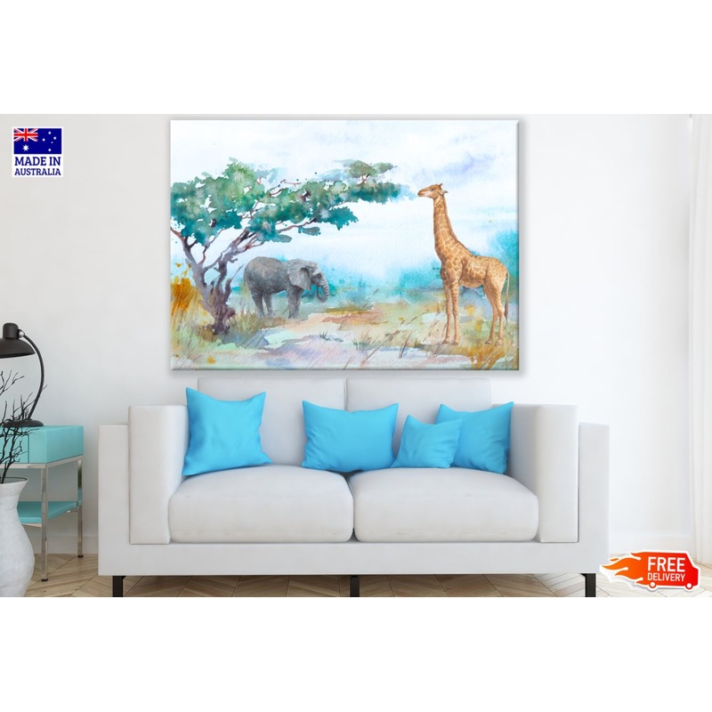Animals Watercolor Painting Print 100% Australian Made