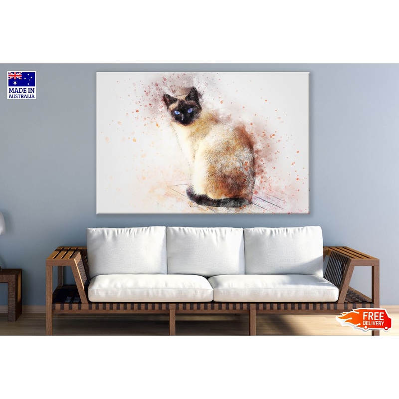 Cat Abstract Design Print 100% Australian Made