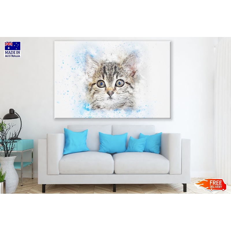Cat Closeup Abstract Design Print 100% Australian Made