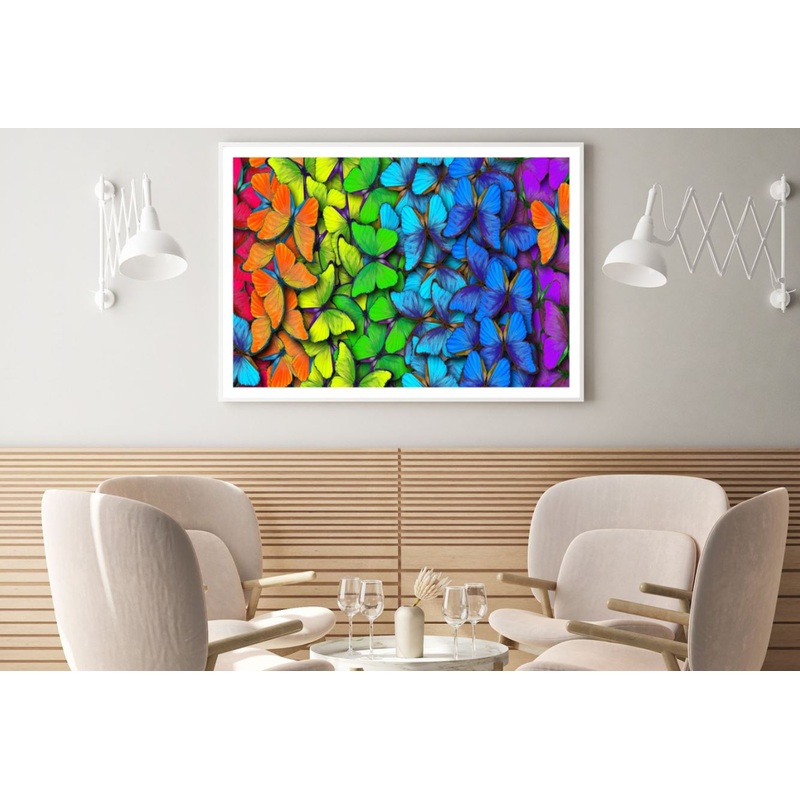 Colorful Butterflies 3D Design Home Decor Premium Quality Poster Print Choose Your Sizes