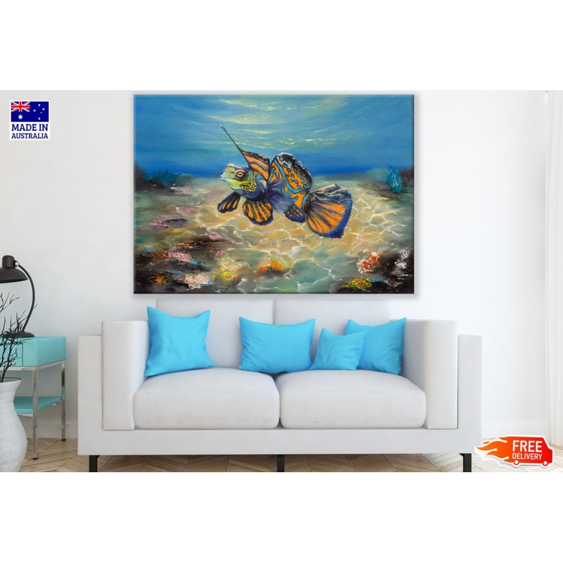 Colorful Fish Oil Painting Print 100% Australian Made