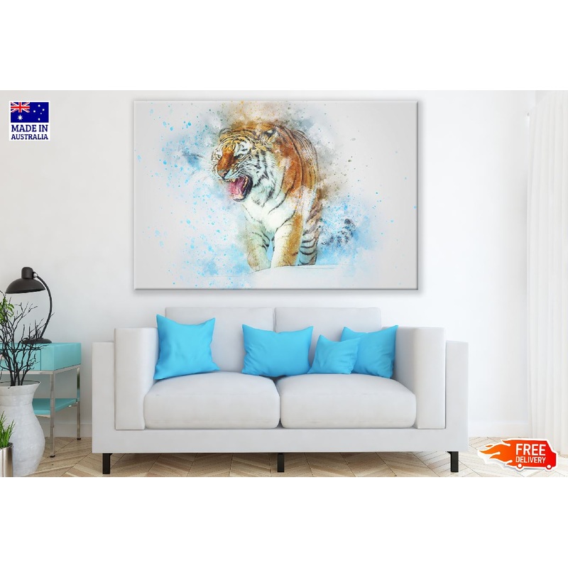 Roaring Tiger Closeup Abstract Design Print 100% Australian Made