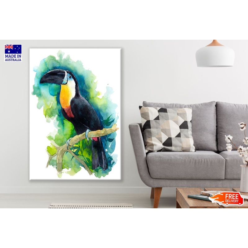 Taucan Bird Watercolor Painting Print 100% Australian Made