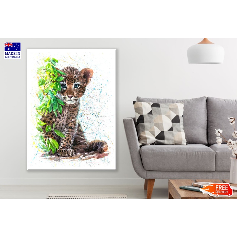 Tiger Cub Watercolor Painting Print 100% Australian Made