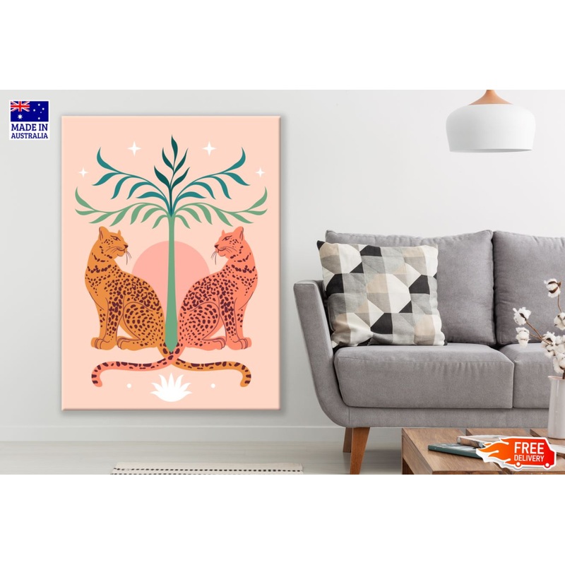 Tigers & Tree Vector Design Print 100% Australian Made