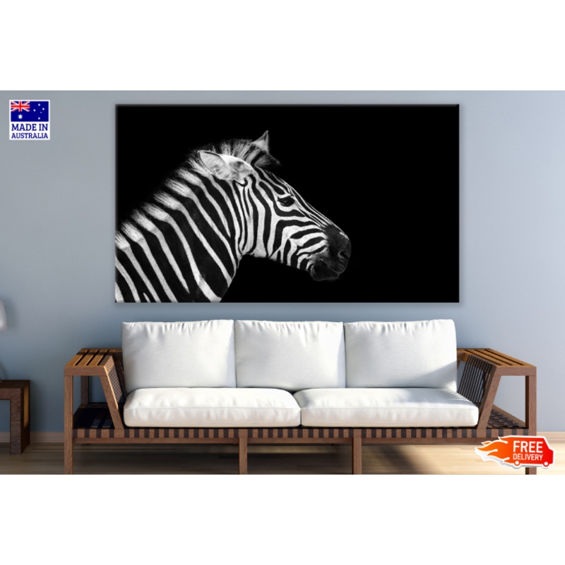 Zibra Face B&W Photograph Print 100% Australian Made