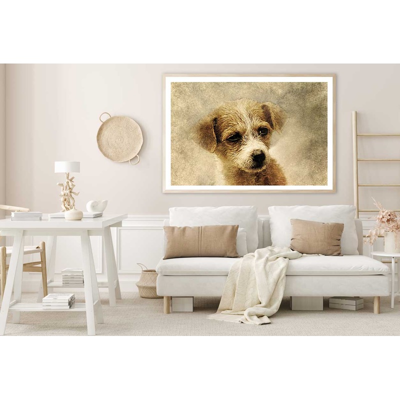 Brown Dog Vantage View Painting Home Decor Premium Quality Poster Print Choose Your Sizes