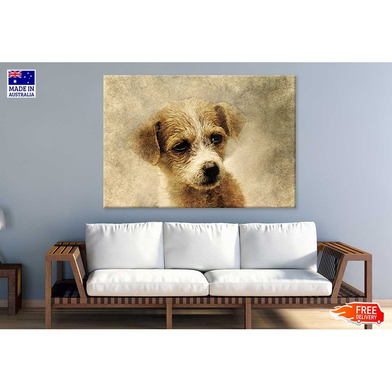 Brown Dog Vantage View Painting Print 100% Australian Made