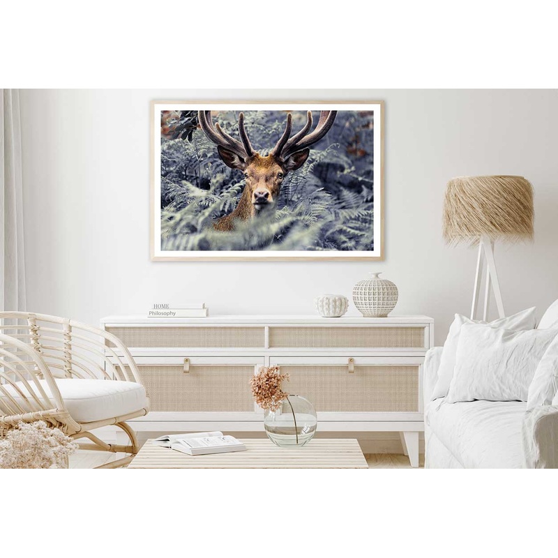 Trees Covered Deer Closeup View Photograph Home Decor Premium Quality Poster Print Choose Your Sizes