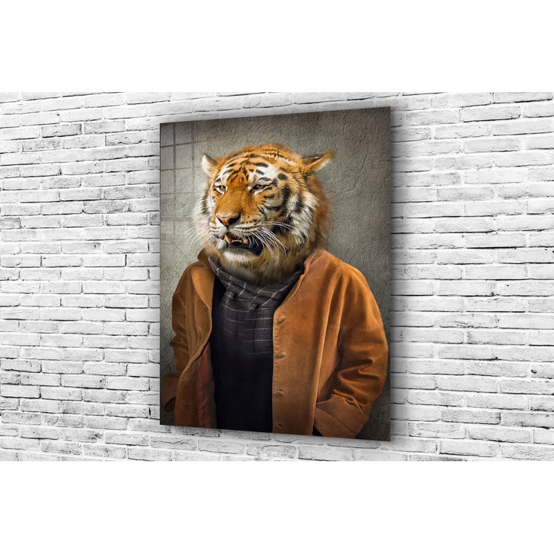 Tigerhead Abstract Print Tempered Glass Wall Art 100% Made in Australia Ready to Hang