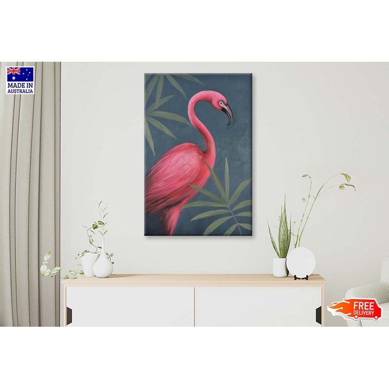 A Flamingo, Animal, Water Plant, Red Wall Art Limited Edition High Quality Print