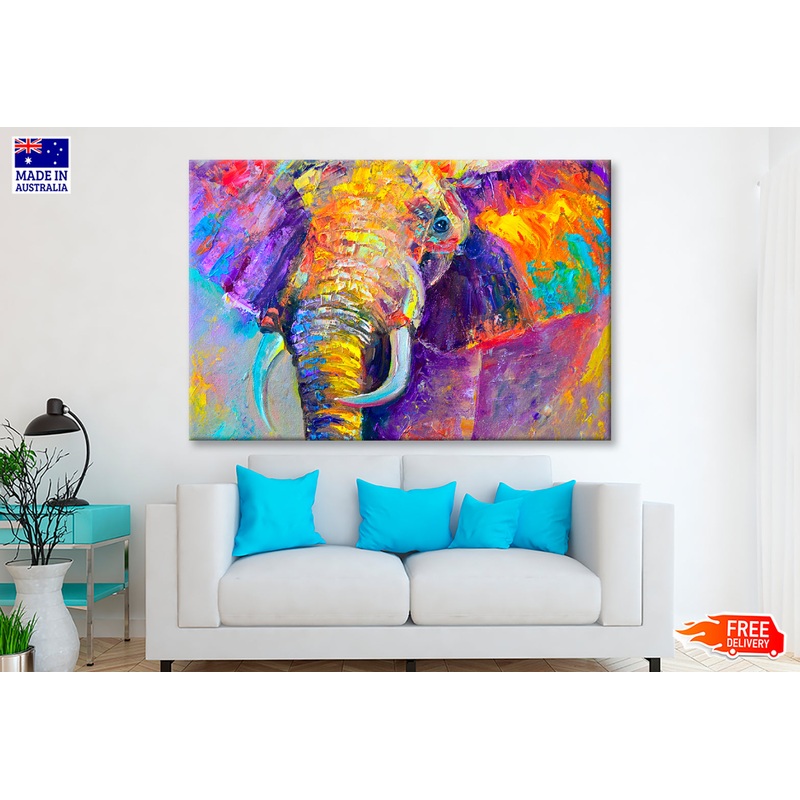Colorful Elephant Painting Limited Edition High Quality Print