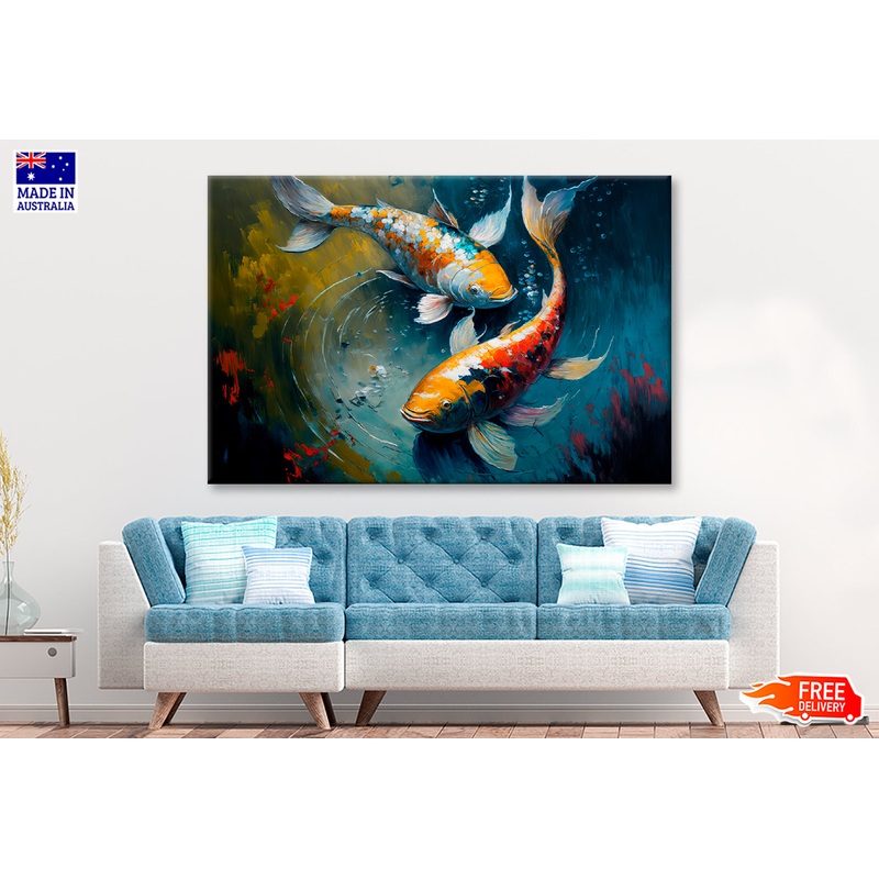 Sanke Koi Fish Oil Painting Limited Edition High Quality Print
