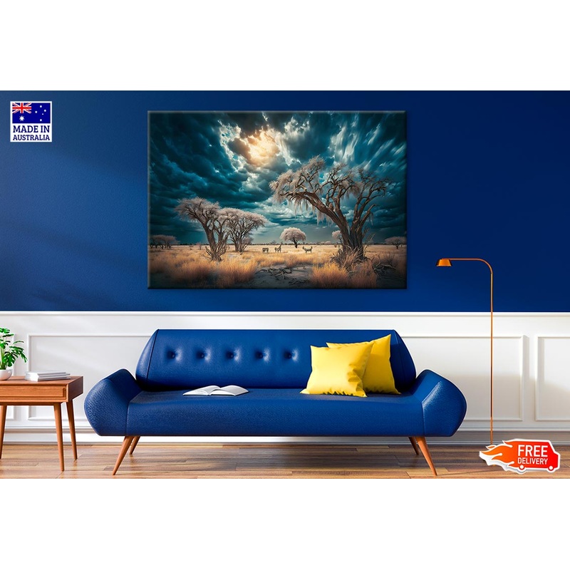 Sunrise Over Savannah & Fields Print 100% Australian Made
