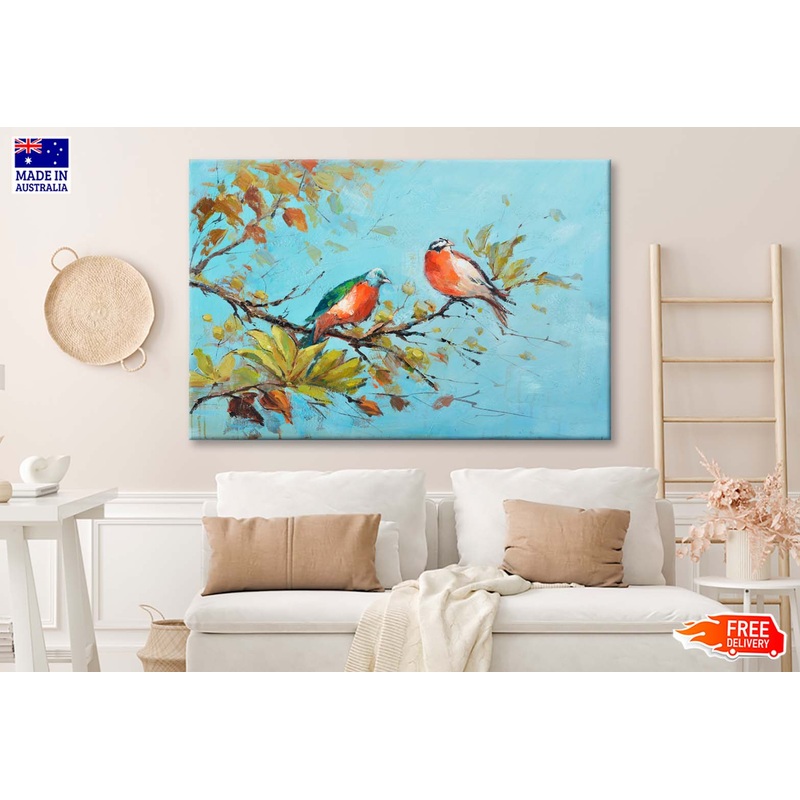 Two Birds Hand Made Painting Wall Art Limited Edition High Quality Print