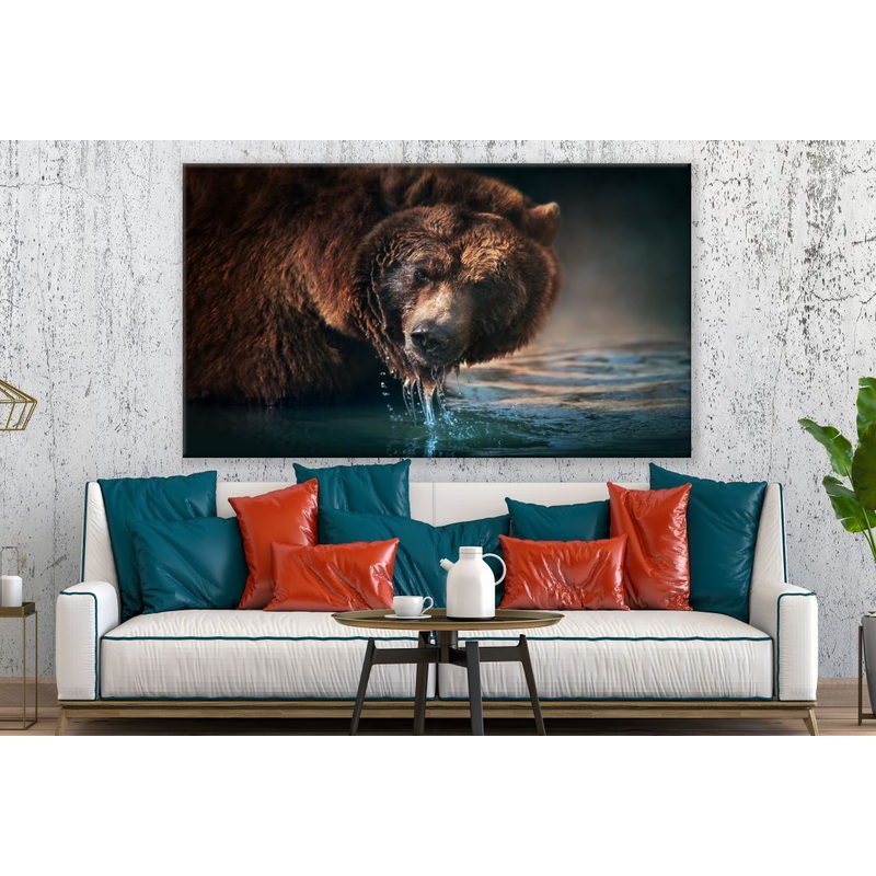 Bear Drinking Water Print 100% Australian Made