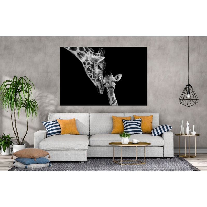 Black and White Giraffe Stunning Print 100% Australian Made