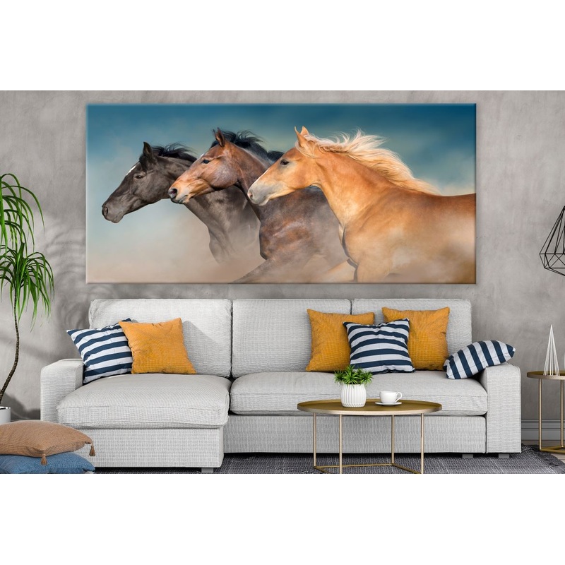 Three Horses Running Print 100% Australian Made