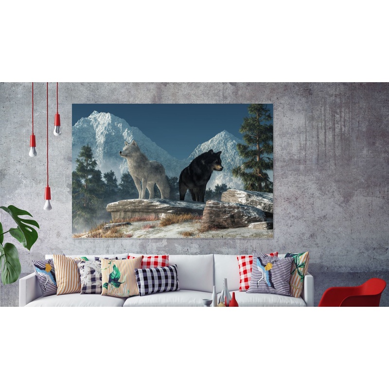 Wolf beautiful mountain Print 100% Australian Made