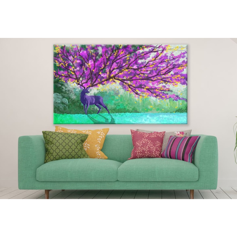 Abstract Deer Floral Design Print 100% Australian Made