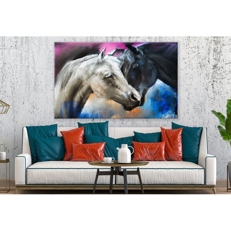 Beautiful Horses Portrait Painting Print 100% Australian Made