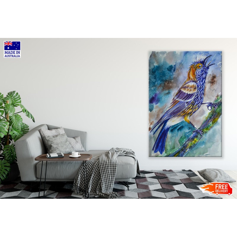 Bird Abstract Colourful Painting Print 100% Australian Made