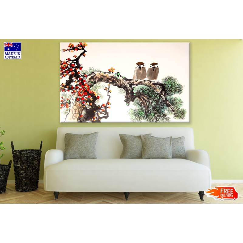 Birds on a Tree Painting Print 100% Australian Made