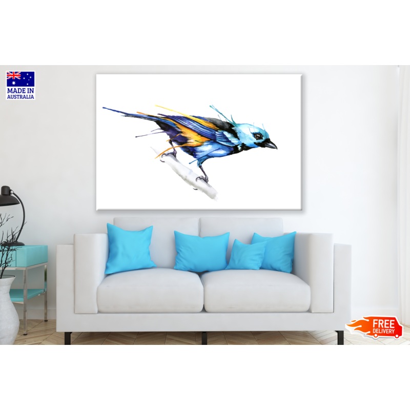 Blue Jay Bird Painting Print 100% Australian Made
