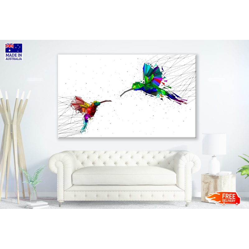 Two Birds Flying Abstract Art Print 100% Australian Made