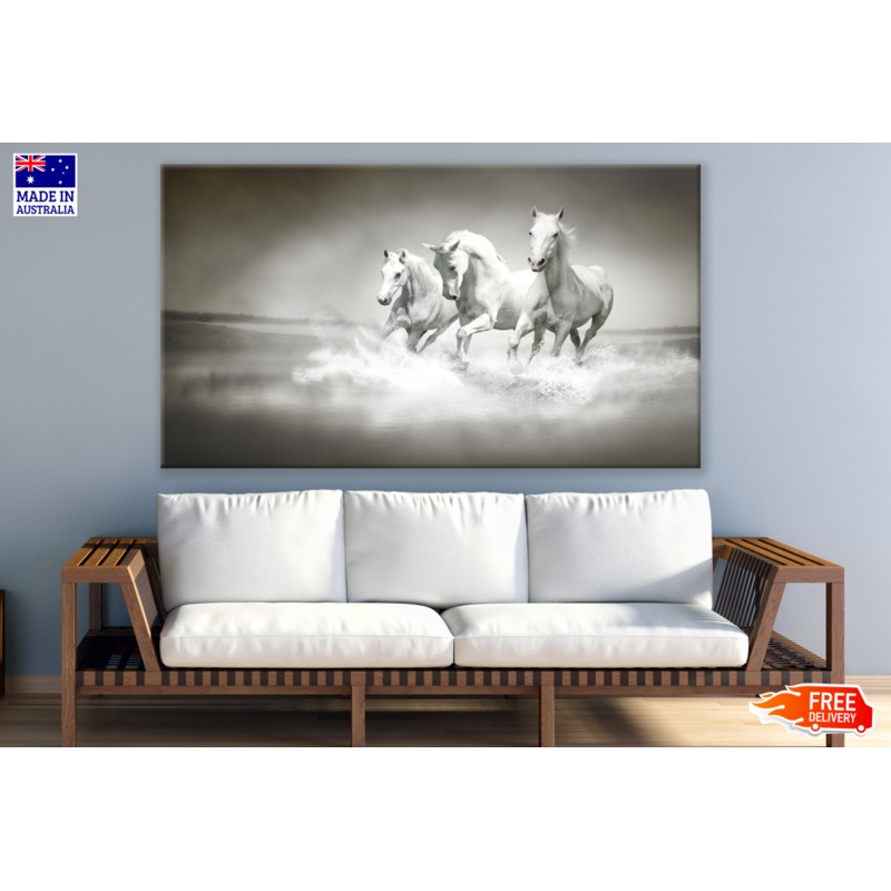 White Horses Running On Water Photograph Print 100% Australian Made