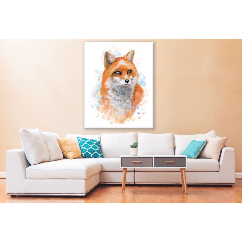 Wolf Face Portrait Painting Print 100% Australian Made